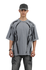 Scarstitch Tee - Stone Grey