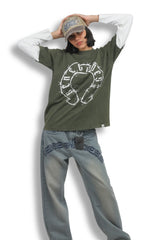 Wireborn Tee - Dusky green
