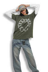 Wireborn Tee - Dusky green