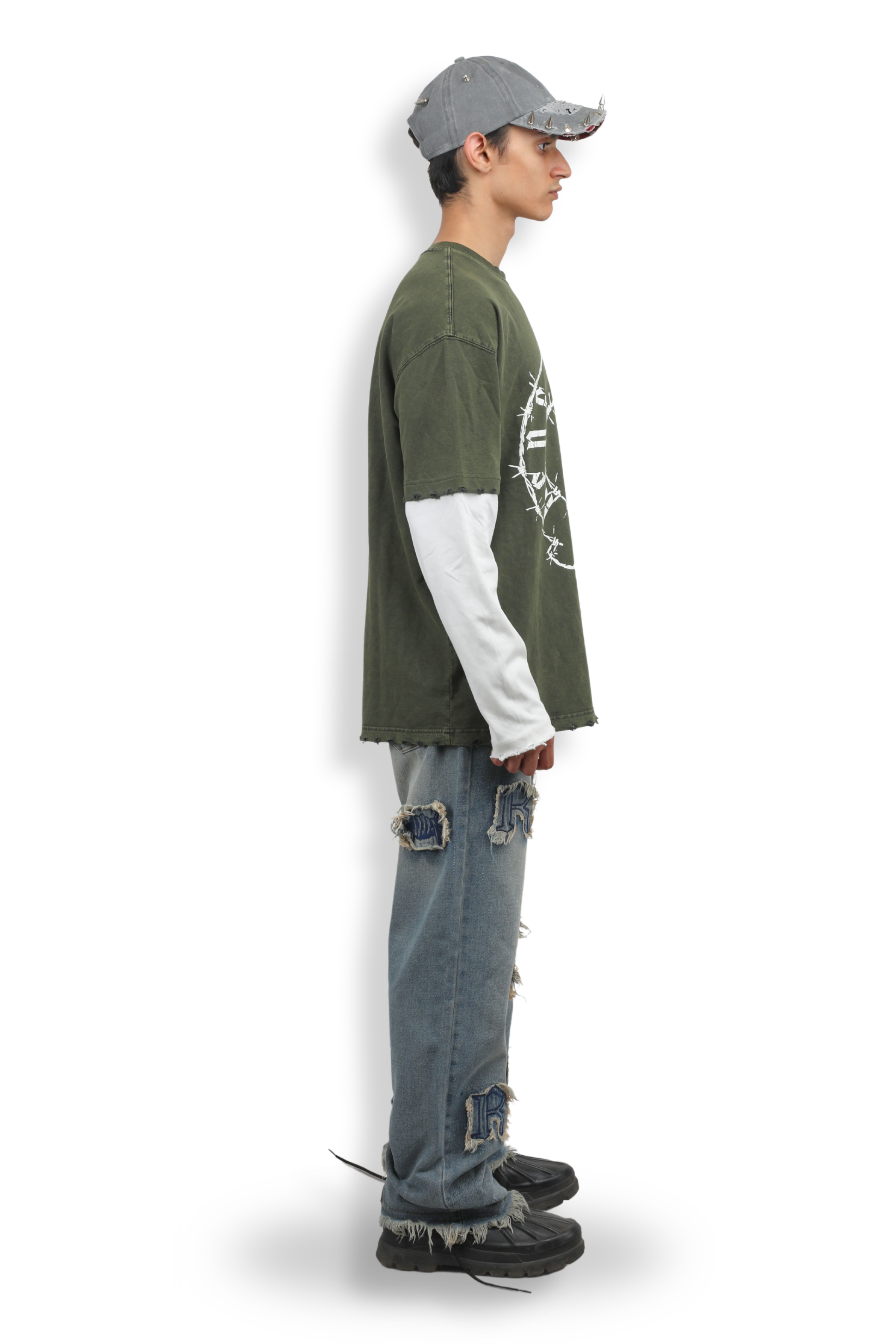 Wireborn Tee - Dusky green